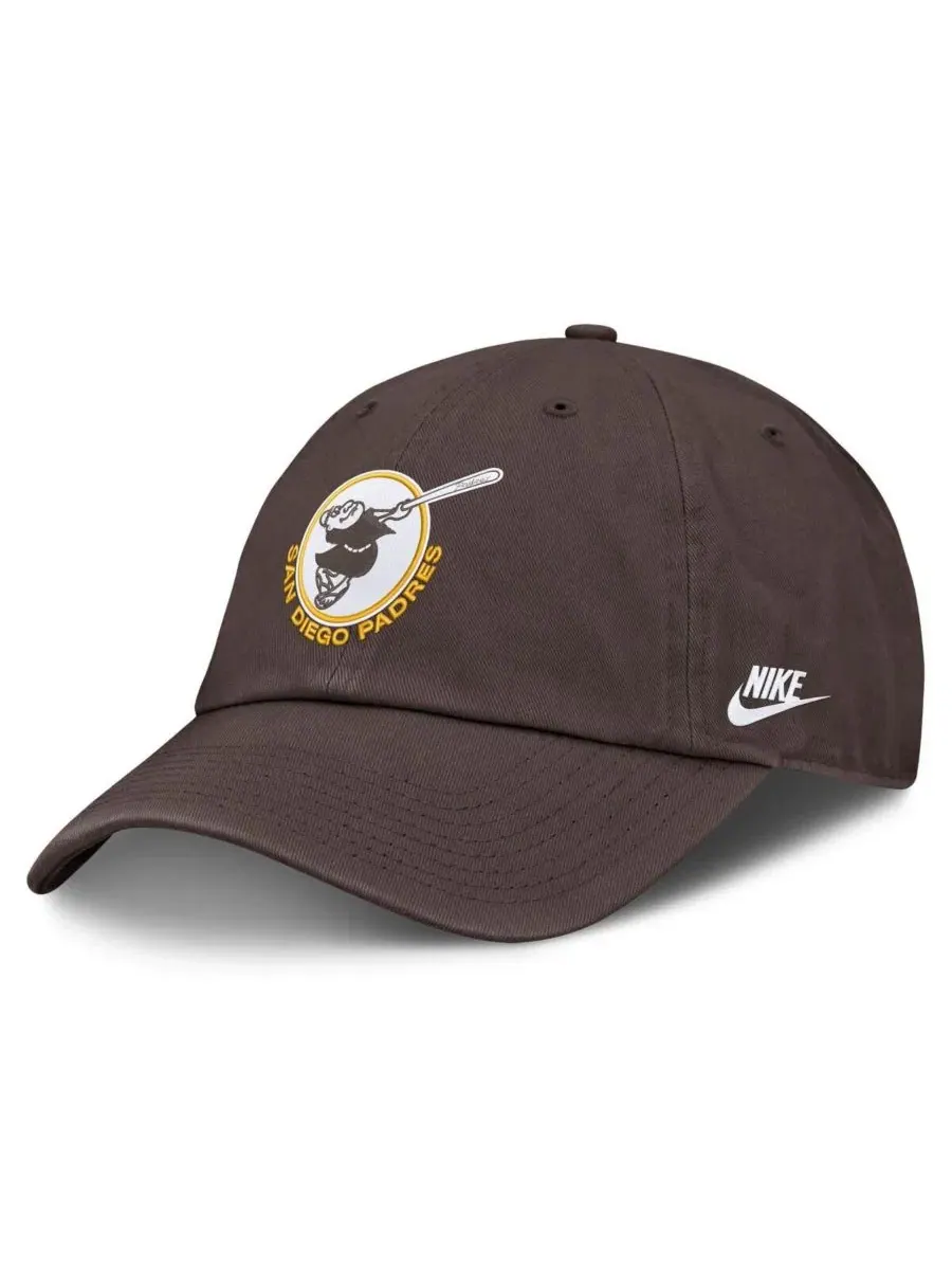 Мужская коричневая регулируемая бейсболка San Diego Padres Cooperstown Club Nike — изображение 3 из 4, коричневый