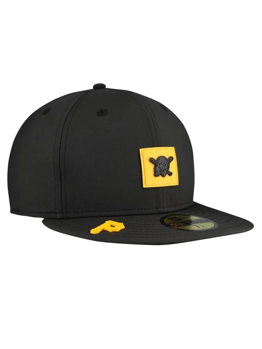 Мужская черная кепка Pittsburgh Pirates 2026 Clubhouse Alternate 59FIFTY Fitted Hat New Era — изображение 3 из 4, черный
