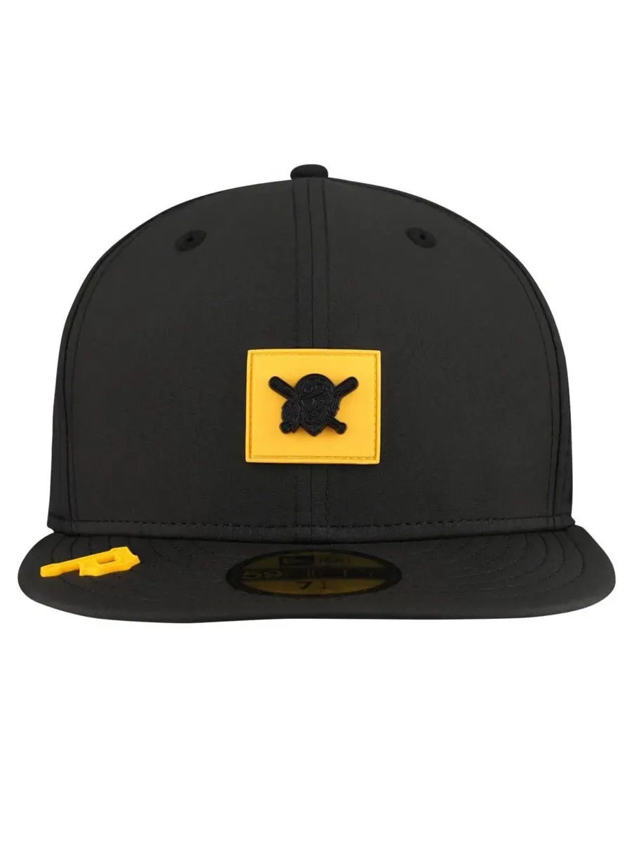 Мужская черная кепка Pittsburgh Pirates 2026 Clubhouse Alternate 59FIFTY Fitted Hat New Era — изображение 4 из 4, черный