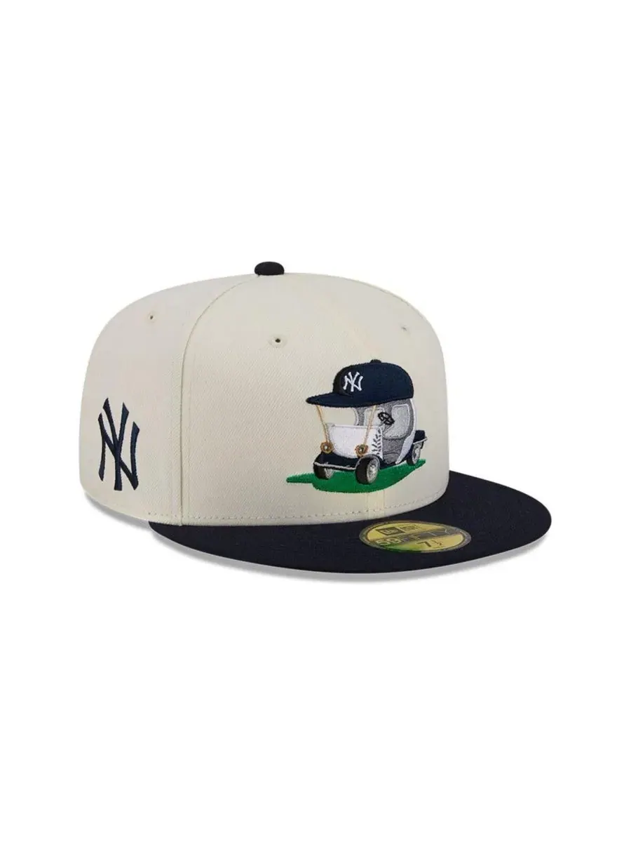 Мужская кепка New York Yankees Bullpen Cart 59FIFTY кремового/темно-синего цвета New Era — изображение 1 из 5