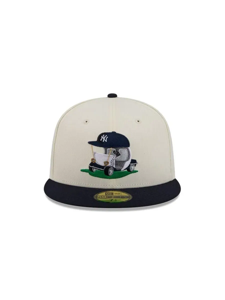 Мужская кепка New York Yankees Bullpen Cart 59FIFTY кремового/темно-синего цвета New Era — изображение 2 из 5