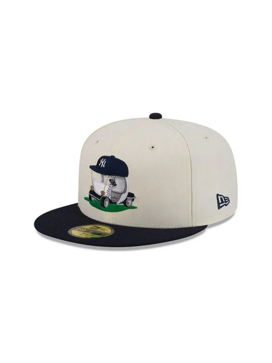 Мужская кепка New York Yankees Bullpen Cart 59FIFTY кремового/темно-синего цвета New Era — изображение 3 из 5