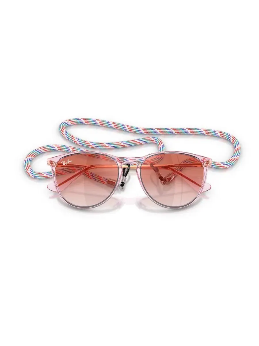 Детские солнцезащитные очки Ray-Ban Jr RB9060S Junior Erika — изображение 6 из 7, прозрачный фиолетовый