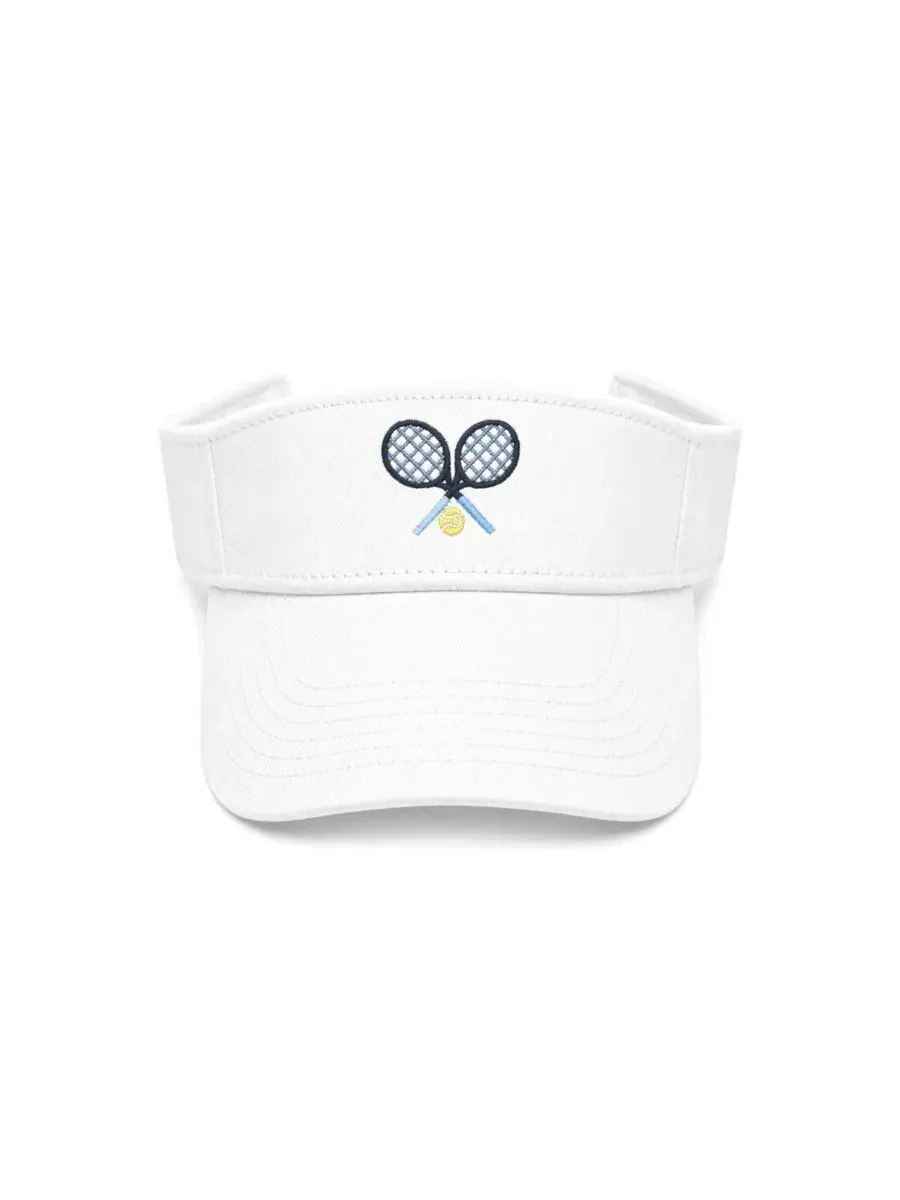 Кепка-визор с вышивкой Tennis Rackets Bits & Bows — изображение 3 из 4, белый