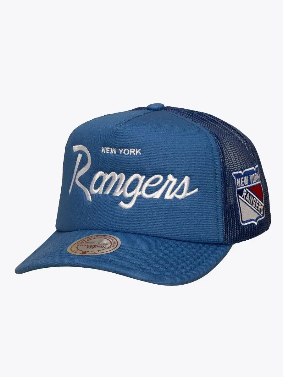 Кепка-тракер с вышивкой New York Rangers Mitchell & Ness — изображение 1 из 3, синий