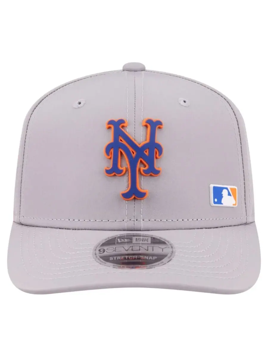 Кепка New Era New York Mets 9SEVENTY с перфорацией, серая — изображение 4 из 4, серый