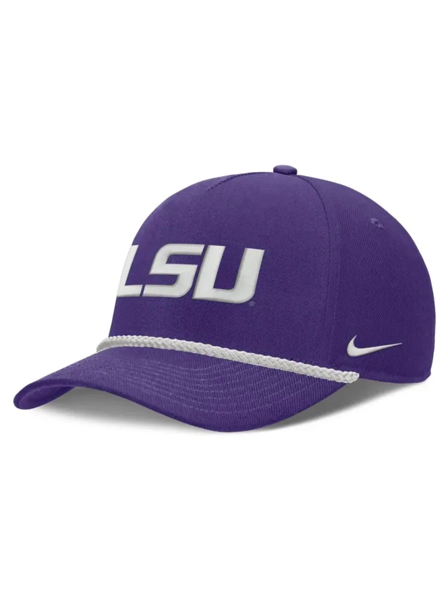 Кепка Nike LSU Tigers Rope Rise Adjustable — изображение 1 из 4, фиолетовый