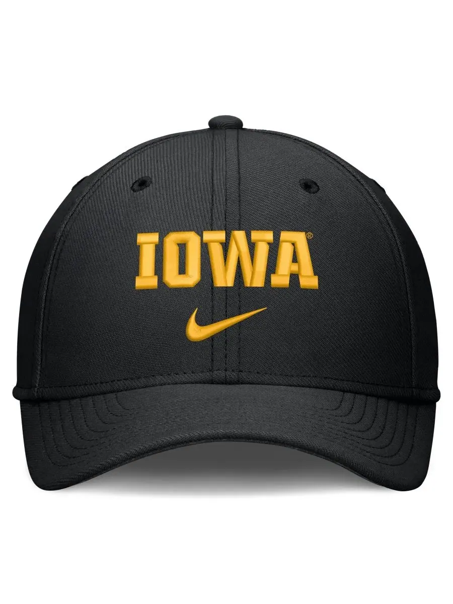 Кепка Nike Iowa Hawkeyes Rise On-Field Swoosh Flex Dri-FIT — изображение 2 из 4, черный