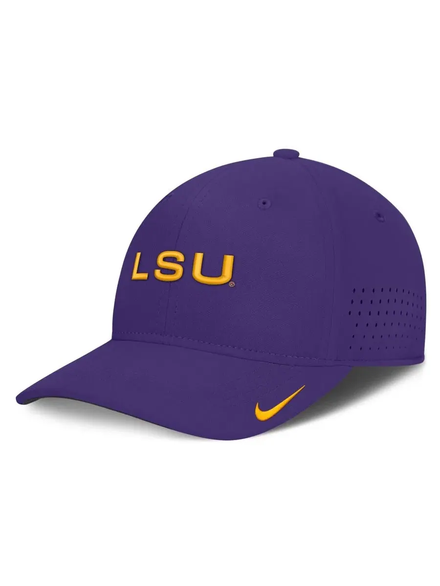 Кепка Nike с вышивкой LSU Tigers, Aerobill Swooshflex Dri-FIT — изображение 1 из 5, фиолетовый