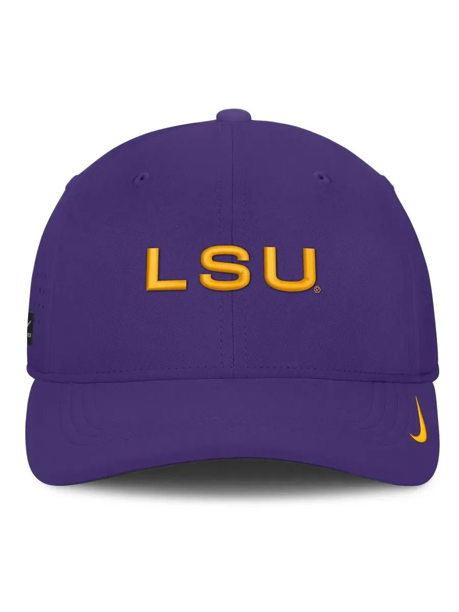 Кепка Nike с вышивкой LSU Tigers, Aerobill Swooshflex Dri-FIT — изображение 2 из 5, фиолетовый