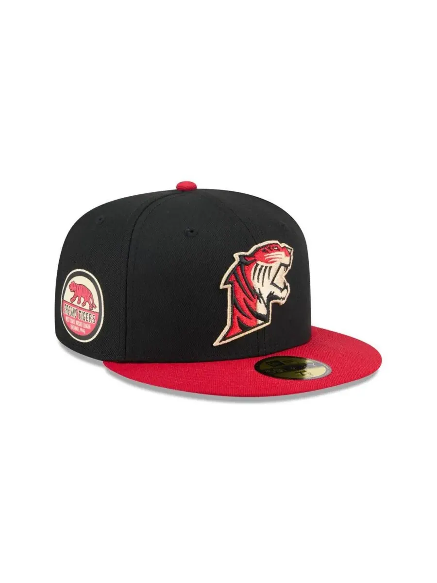New Era Мужская черная кепка Fresno Grizzlies Theme Nights 59FIFTY — изображение 1 из 4, черный