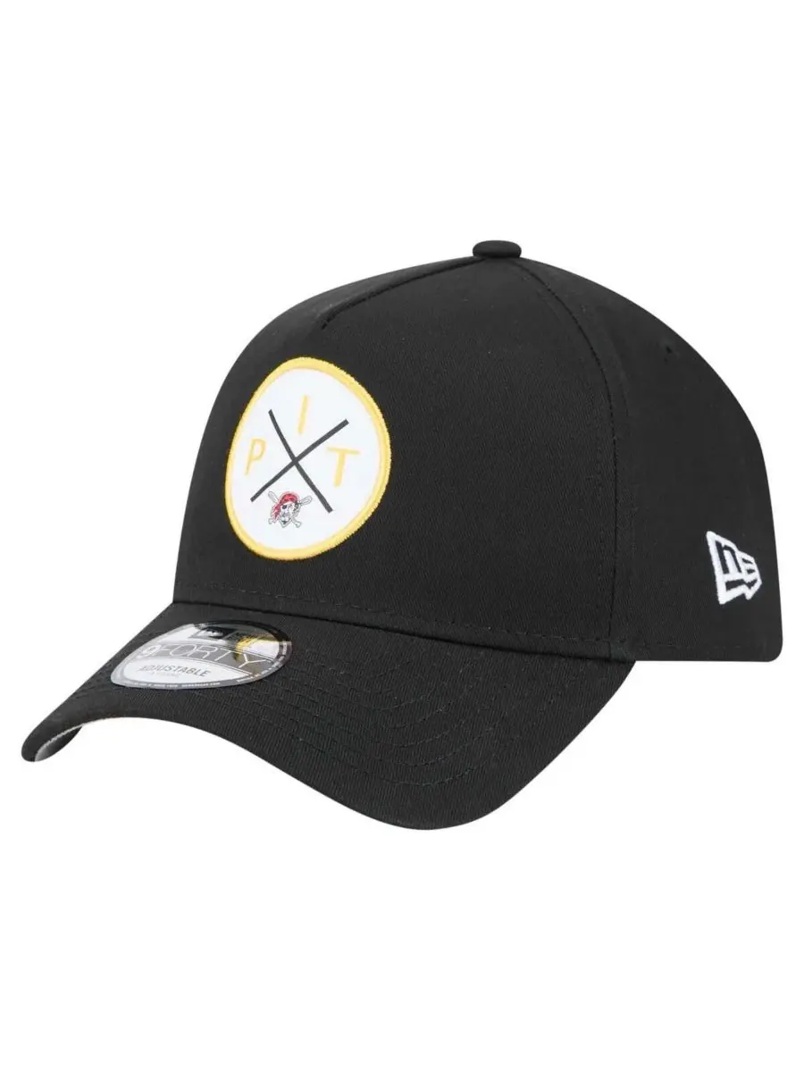 New Era Мужская черная регулируемая кепка Pittsburgh Pirates 9FORTY A-Frame — изображение 1 из 5, черный