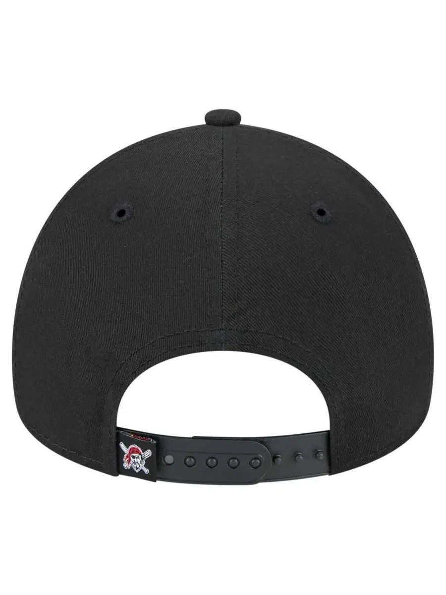 New Era Мужская черная регулируемая кепка Pittsburgh Pirates 9FORTY A-Frame — изображение 2 из 5, черный