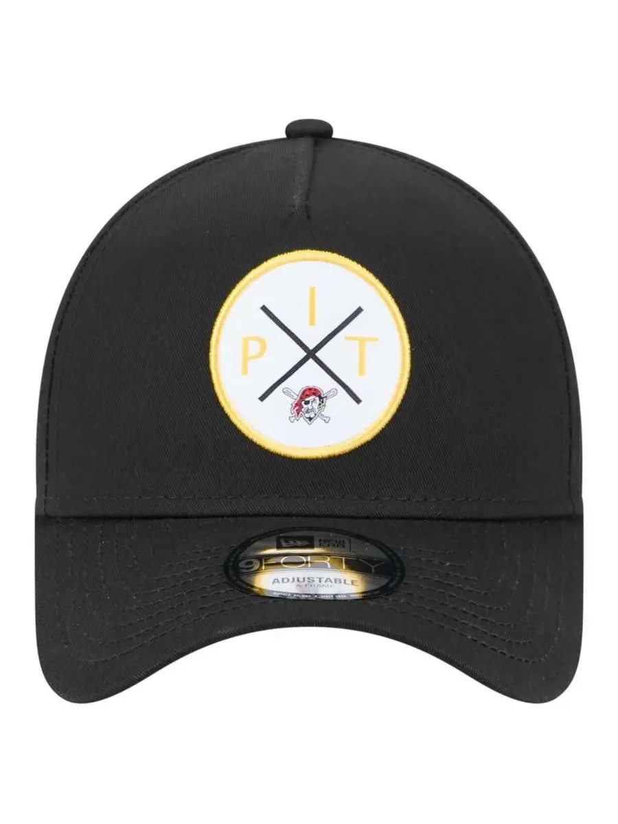 New Era Мужская черная регулируемая кепка Pittsburgh Pirates 9FORTY A-Frame — изображение 5 из 5, черный