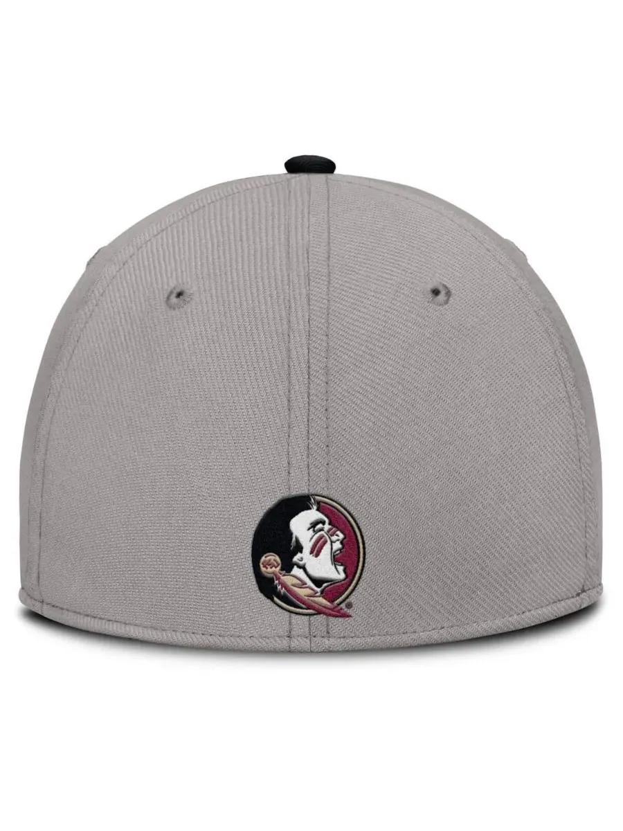 Nike Мужская серая бейсболка Florida State Seminoles Rise Prep Performance Flex Hat — изображение 4 из 4, серый