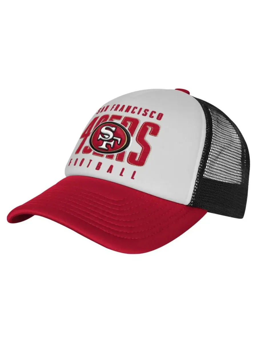 Outerstuff Бейсболка-тракер San Francisco 49ers Essentials с регулируемым размером, белая/алая, для — изображение 1 из 3