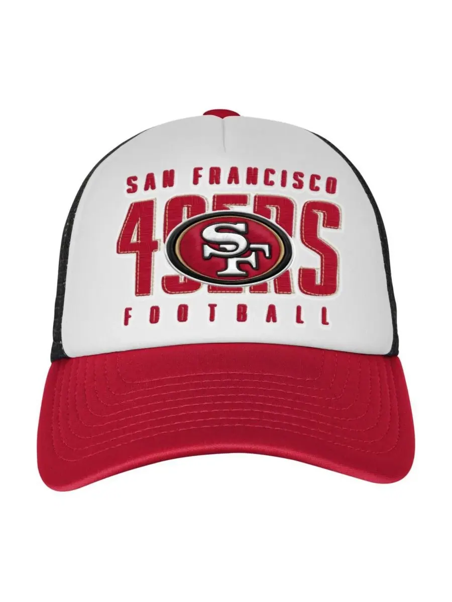 Outerstuff Бейсболка-тракер San Francisco 49ers Essentials с регулируемым размером, белая/алая, для — изображение 2 из 3