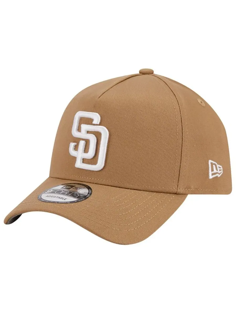 Мужская регулируемая бейсболка San Diego Padres A-Frame 9FORTY цвета хаки New Era — изображение 1 из 4