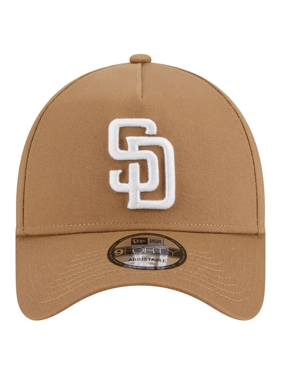 Мужская регулируемая бейсболка San Diego Padres A-Frame 9FORTY цвета хаки New Era — изображение 4 из 4