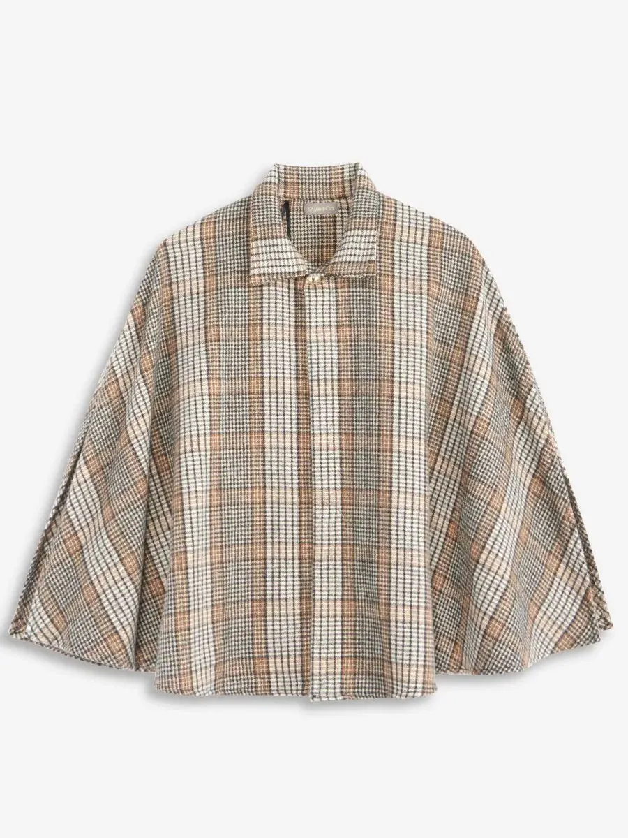 Шаль с принтом в клетку Houndstooth Style & Co — изображение 1 из 3, прозрачный