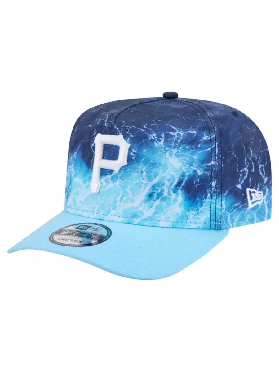 Кепка-снэпбек с принтом Pittsburgh Pirates Deep Water New Era — изображение 1 из 5, светлый синий