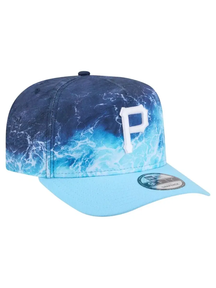 Кепка-снэпбек с принтом Pittsburgh Pirates Deep Water New Era — изображение 4 из 5, светлый синий