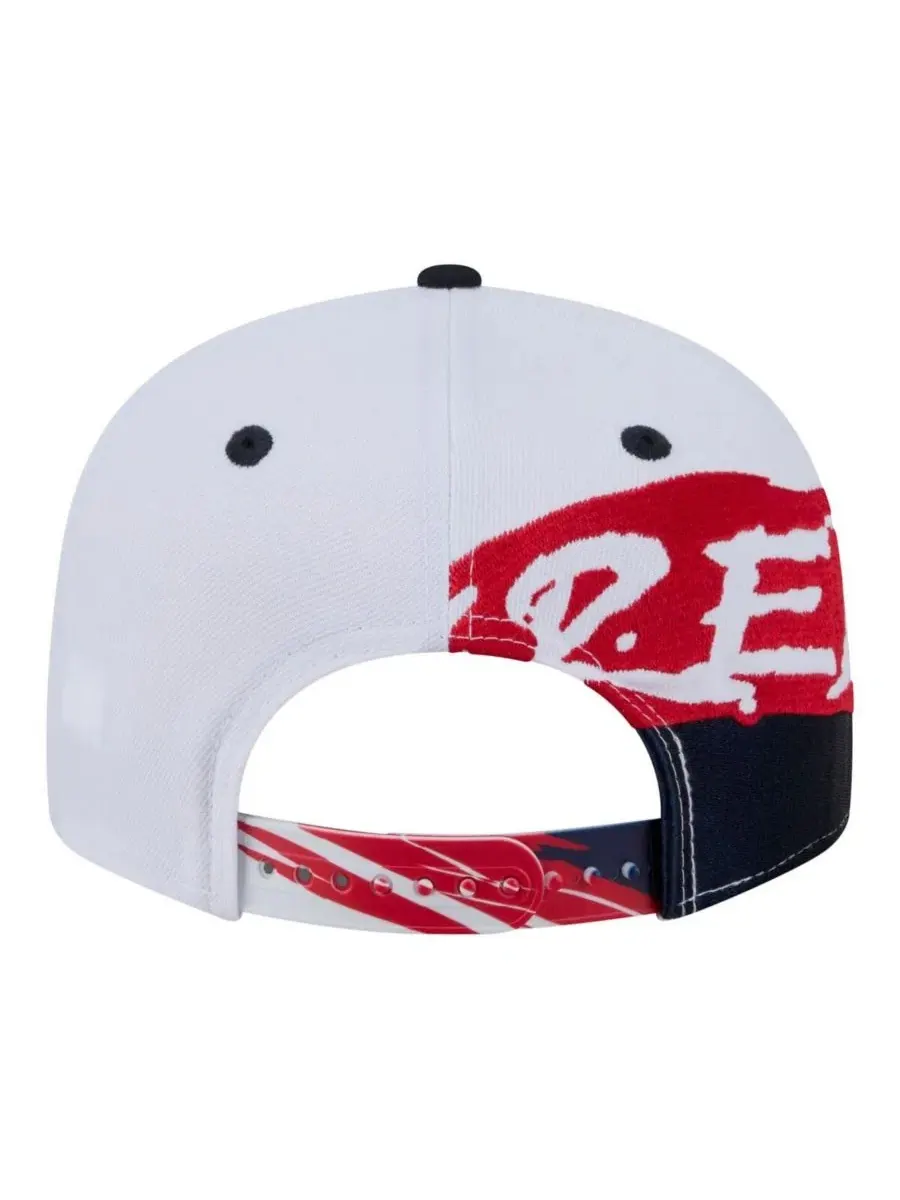 Бейсболка с высокой тульей New Era 9FIFTY — изображение 4 из 5, белый темно-синий