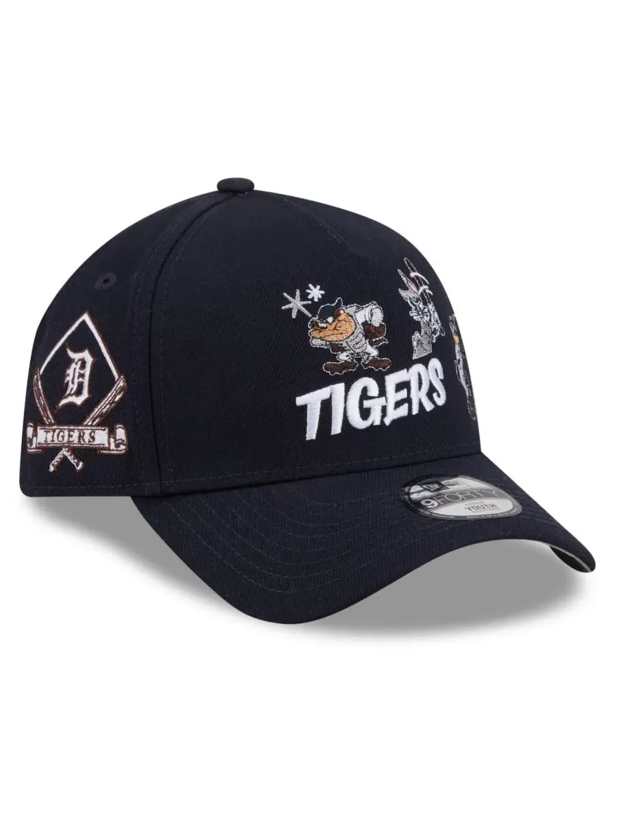 Кепка с принтом Detroit Tigers и Looney Tunes New Era — изображение 1 из 4, темно-синий
