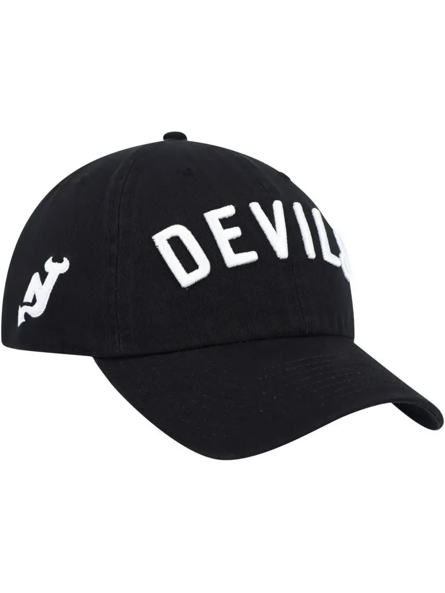 '47 Brand Мужская черная регулируемая кепка New Jersey Devils Clean Up — изображение 1 из 4, черный
