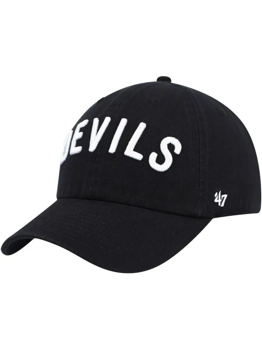 '47 Brand Мужская черная регулируемая кепка New Jersey Devils Clean Up — изображение 3 из 4, черный