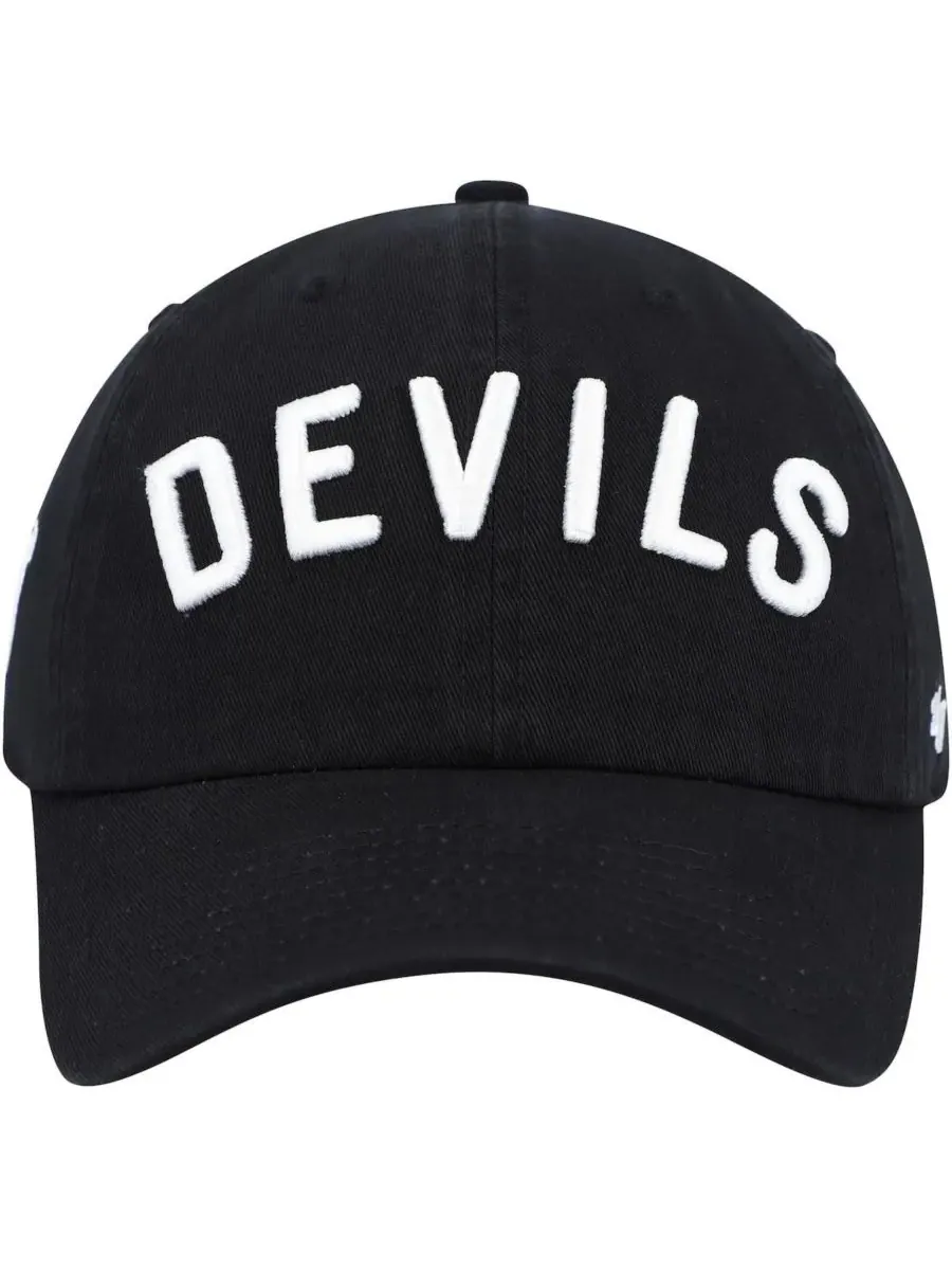 '47 Brand Мужская черная регулируемая кепка New Jersey Devils Clean Up — изображение 4 из 4, черный