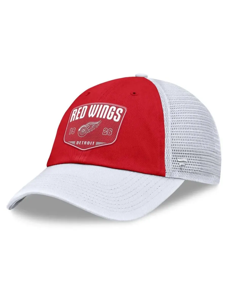 Fanatics Мужская красная регулируемая кепка-тракер Detroit Red Wings Fundamental One-Time Trucker — изображение 1 из 4