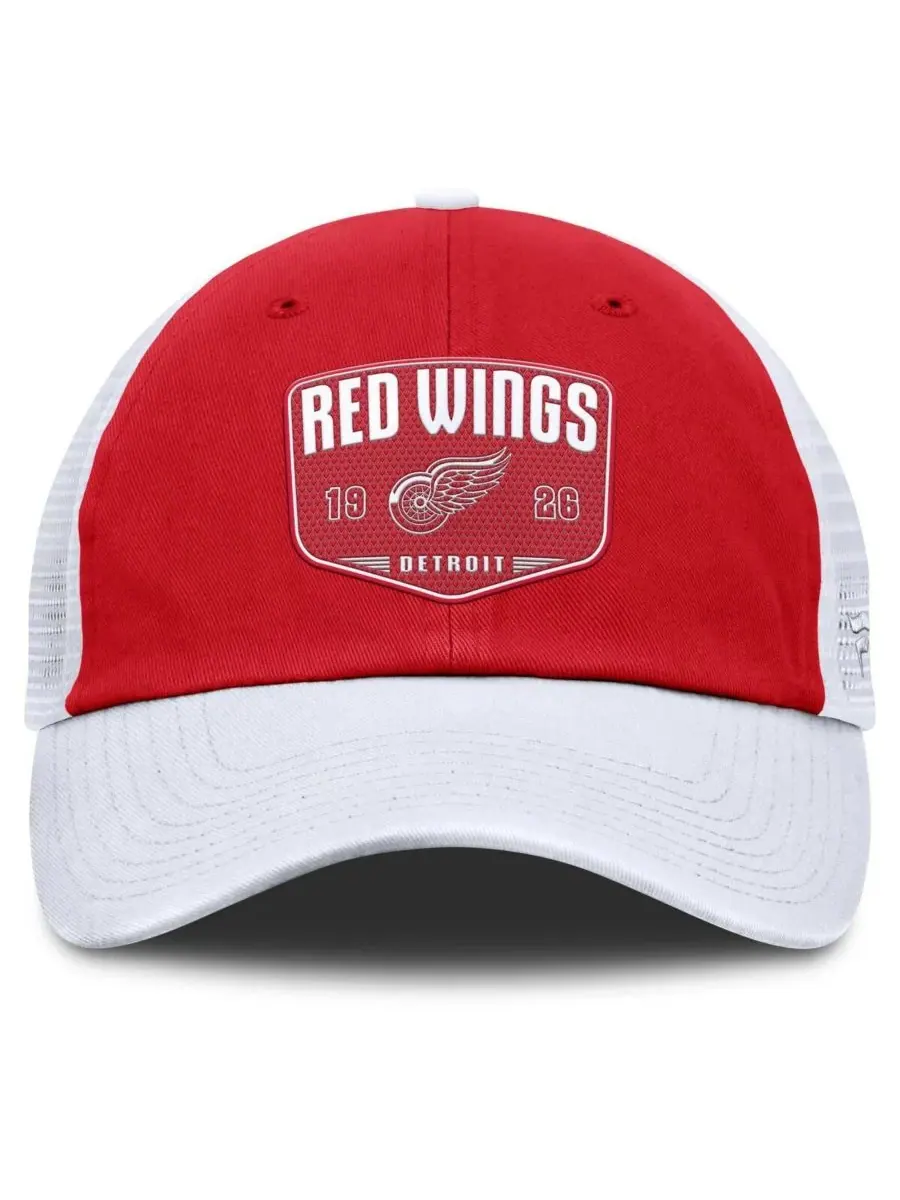 Fanatics Мужская красная регулируемая кепка-тракер Detroit Red Wings Fundamental One-Time Trucker — изображение 3 из 4