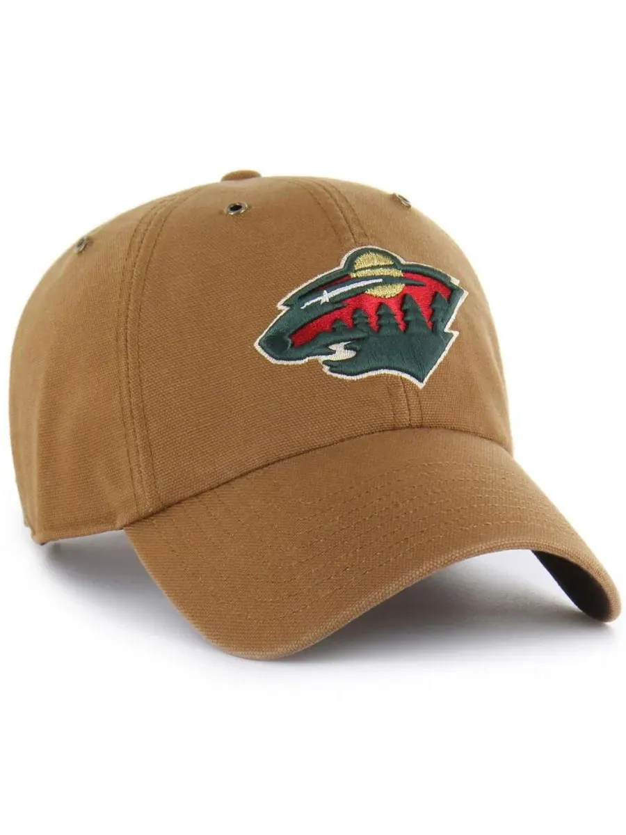 Кепка с вышивкой Minnesota Wild, Carhartt x '47 Brand — изображение 2 из 4, коричневый