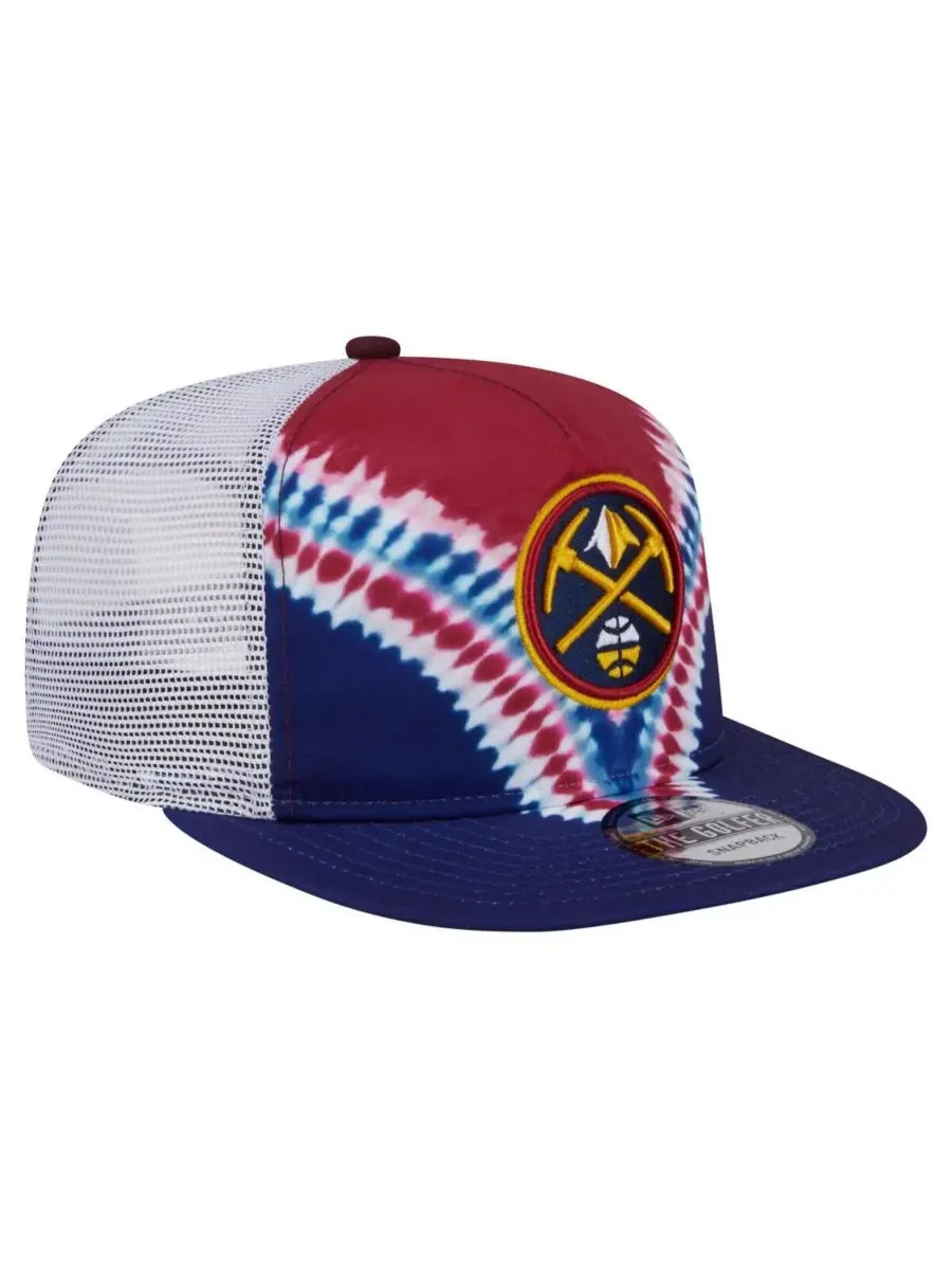 New Era Мужская бейсболка Denver Nuggets в стиле ретро сине-красного цвета с регулируемой застежкой — изображение 4 из 4