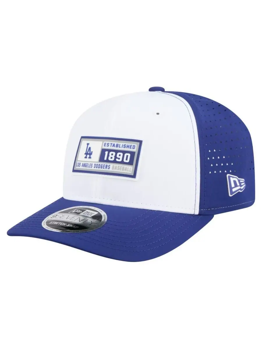 New Era Мужская кепка Los Angeles Dodgers Established Patch 9SEVENTY белого/королевского цвета с — изображение 1 из 4, белый