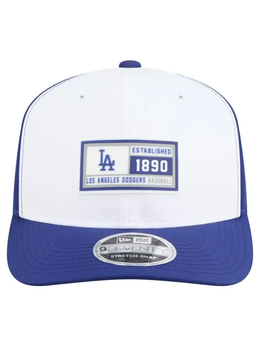 New Era Мужская кепка Los Angeles Dodgers Established Patch 9SEVENTY белого/королевского цвета с — изображение 4 из 4, белый