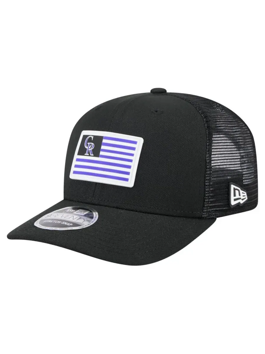 New Era Мужская черная кепка 9SEVENTY с изображением флага Колорадо Скалистых гор и — изображение 1 из 4, черный