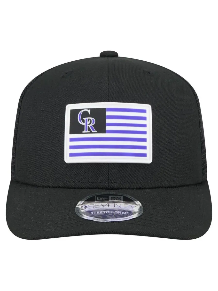 New Era Мужская черная кепка 9SEVENTY с изображением флага Колорадо Скалистых гор и — изображение 2 из 4, черный