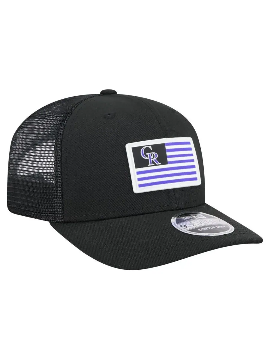 New Era Мужская черная кепка 9SEVENTY с изображением флага Колорадо Скалистых гор и — изображение 3 из 4, черный