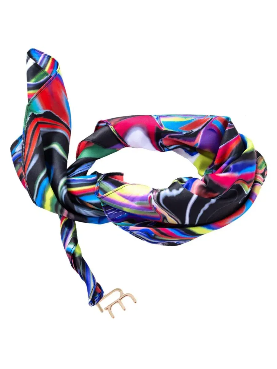 Шарф TY Print Versa с фурнитурой с логотипом Dai Moda — изображение 2 из 4, мульти