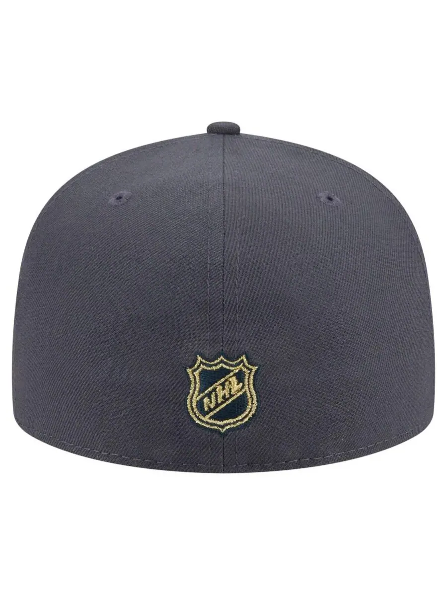 New Era Мужская серая кепка Vegas Golden Knights Oversized Arch 59Fifty — изображение 4 из 4, серый