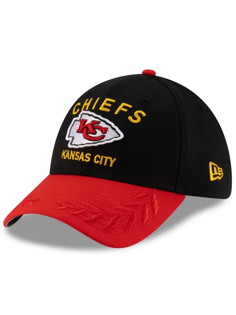 New Era Мужская черно-красная кепка Kansas City Chiefs 39THIRTY Flex Hat с символикой драфта НФЛ — изображение 1 из 5