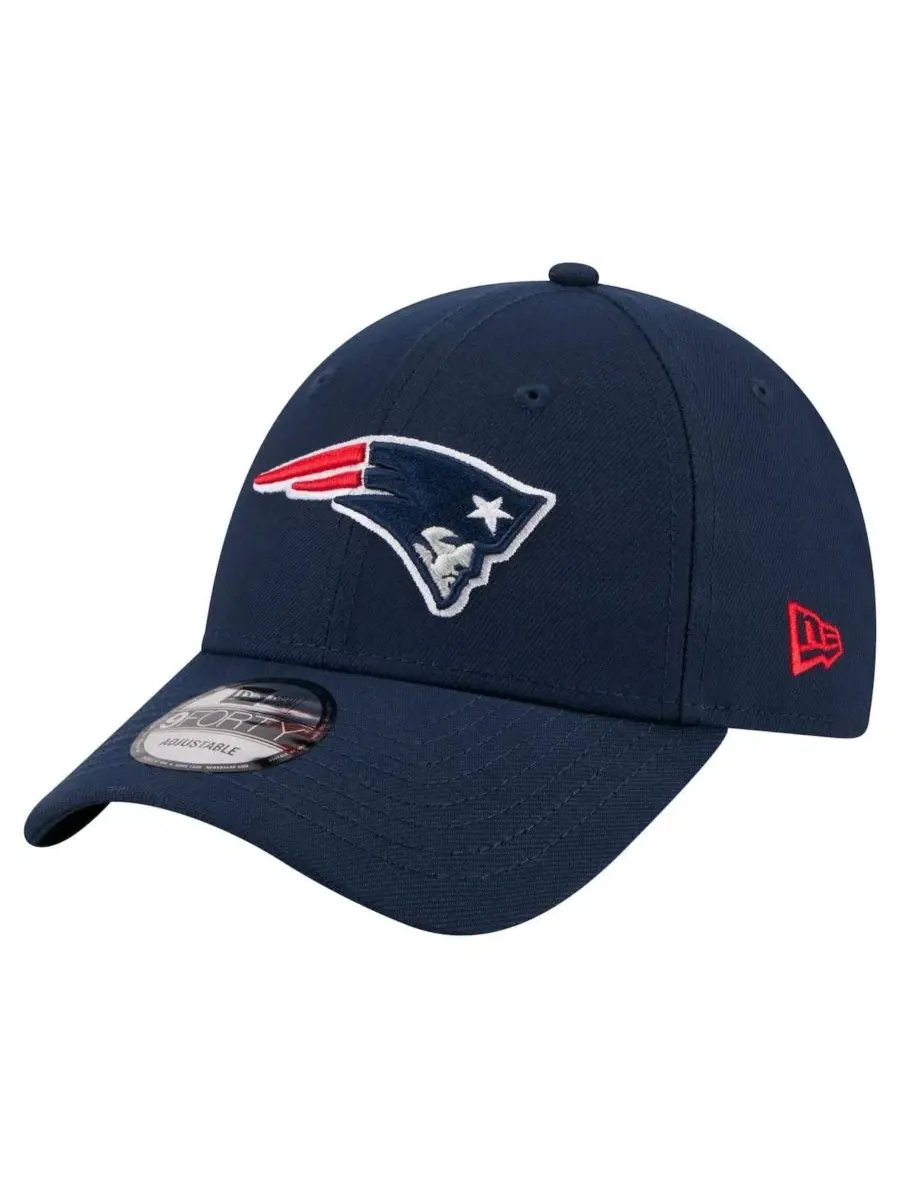 Кепка New Era Core Team 9FORTY с вышитым логотипом New England Patriots — изображение 1 из 5, темно-синий