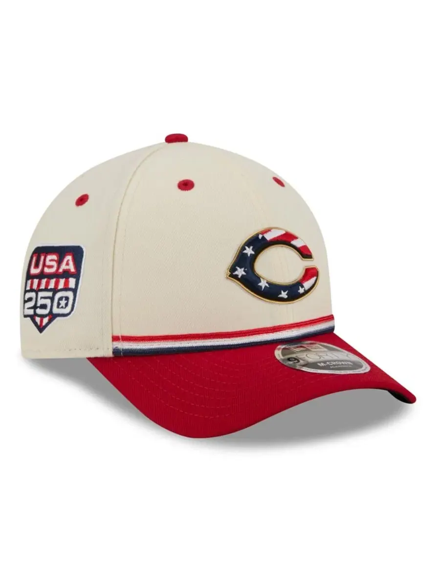 Кепка New Era 9FORTY M-Crown с козырьком, модель USA 250 — изображение 1 из 5, кремовый красный