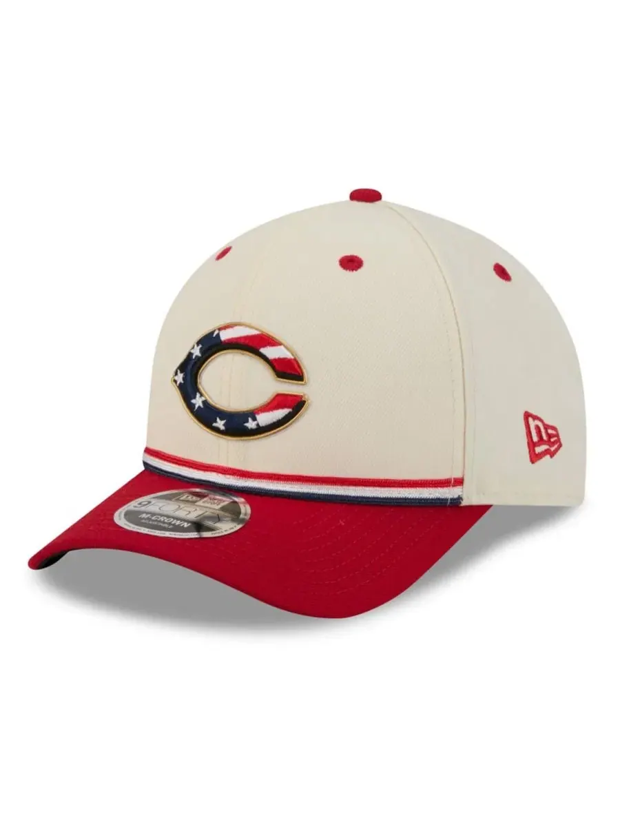 Кепка New Era 9FORTY M-Crown с козырьком, модель USA 250 — изображение 3 из 5, кремовый красный