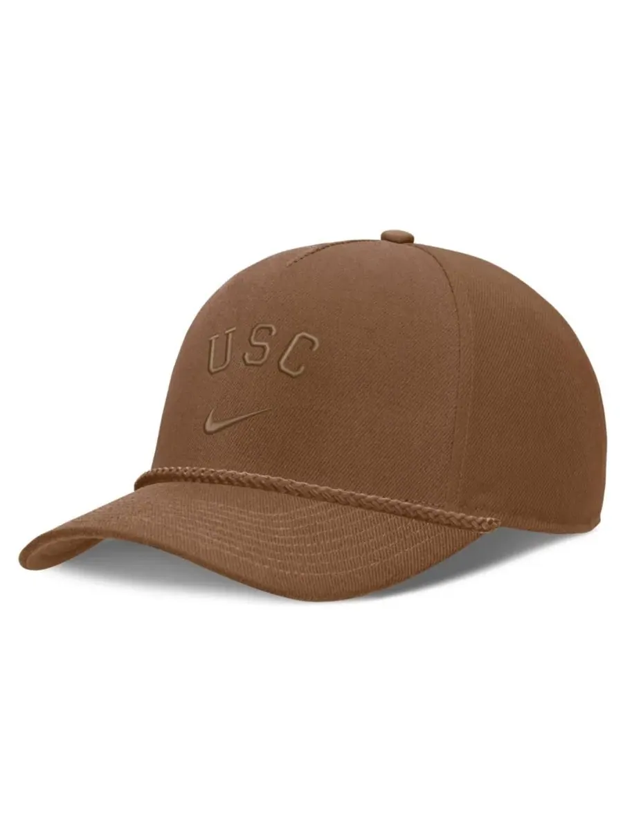 Кепка Nike Rise с косичкой по козырьку, USC Trojans — изображение 1 из 4, коричневый