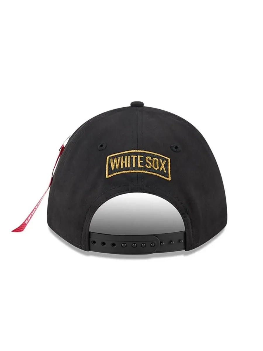 Кепка A-Frame 9FORTY с вышивкой Chicago White Sox New Era X Alpha Industries — изображение 4 из 5, черный