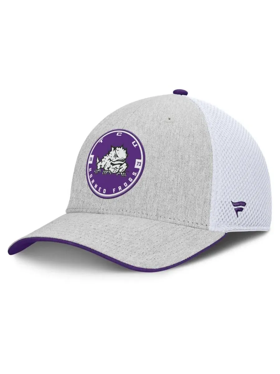 Fanatics Мужская кепка TCU Horned Frogs Trigger Flex серо-белого цвета — изображение 1 из 4, серый белый