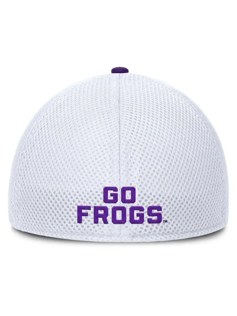Fanatics Мужская кепка TCU Horned Frogs Trigger Flex серо-белого цвета — изображение 3 из 4, серый белый
